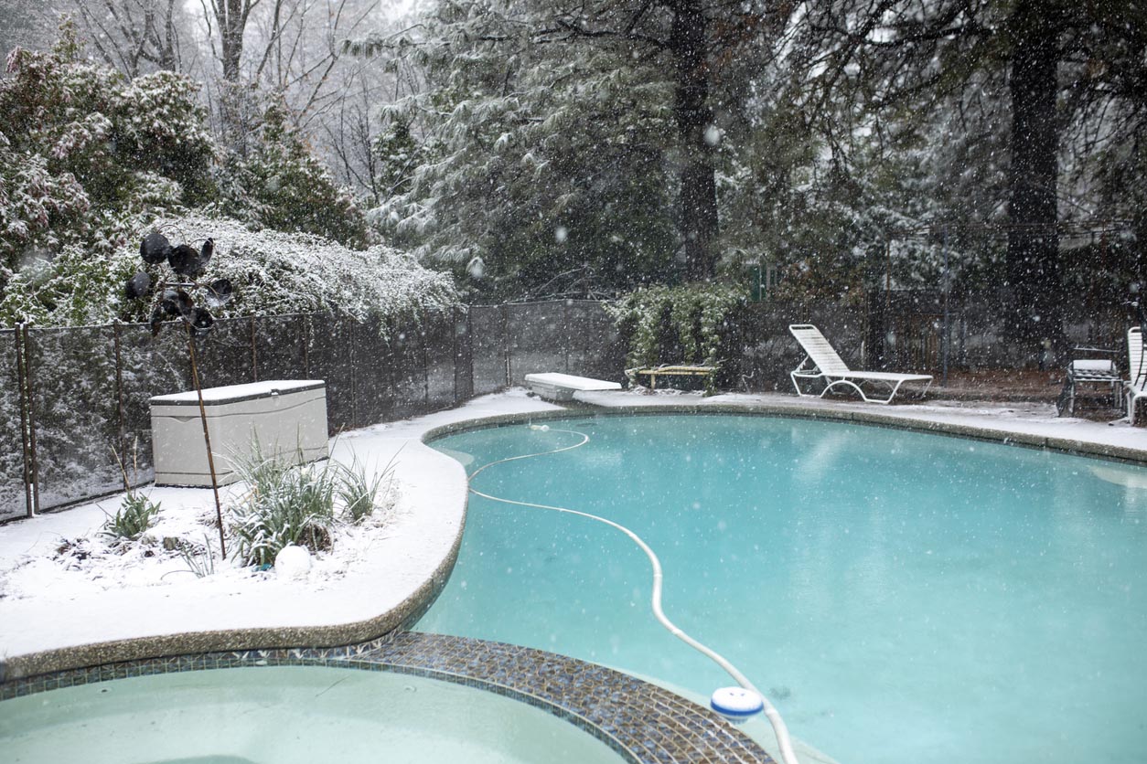 Piscine en hiver