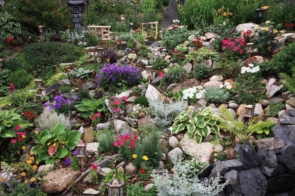 Jardin en pente