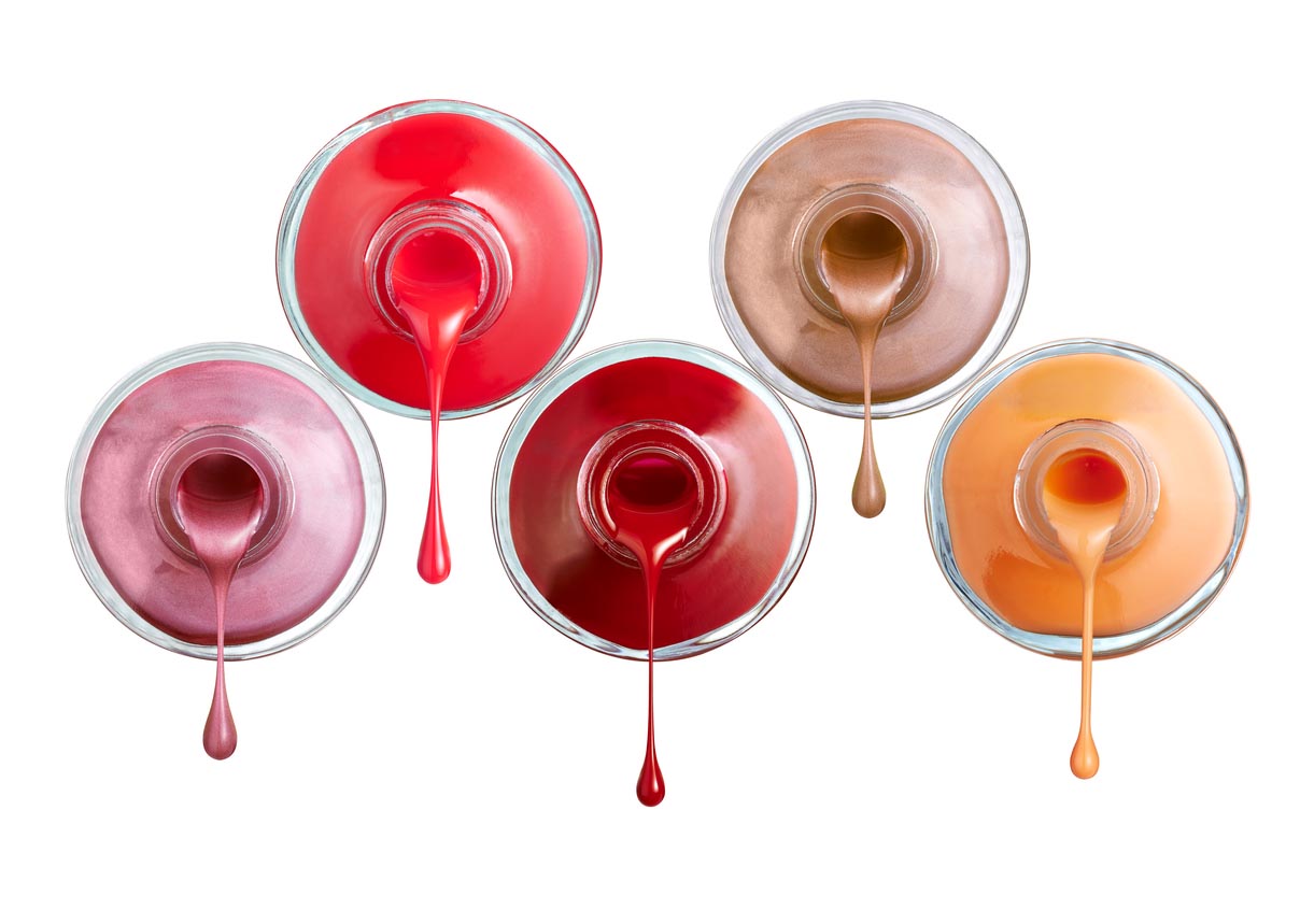 5 vernis à ongles avec gouttes