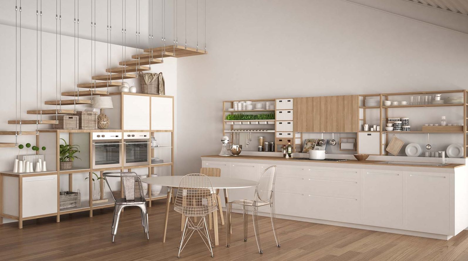 parquet dans la cuisine