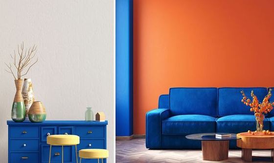 orange Et Bleu Roi