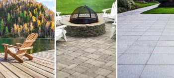 Trois Exemples De Terrasses Bois, Pierres Et Carrelage
