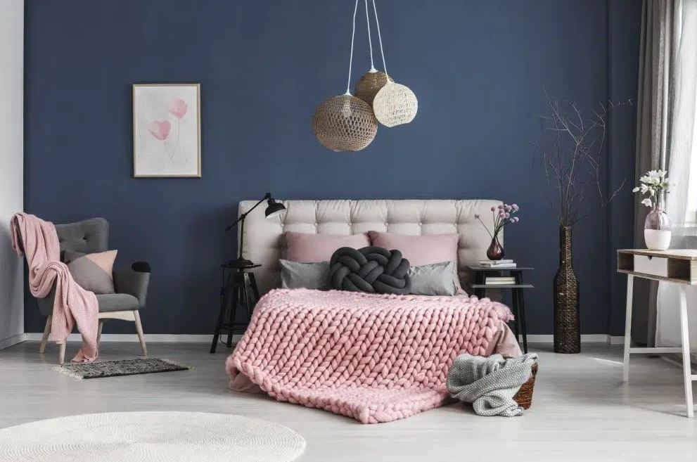 bleu Indigo Et Rose