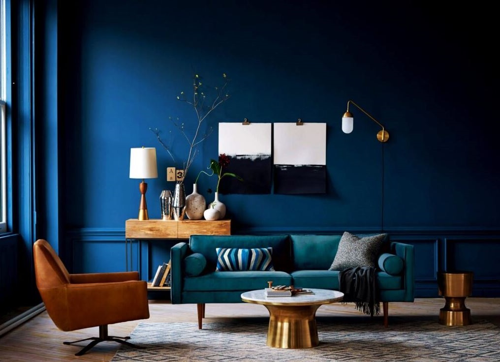 salon Dominante Bleu Indigo