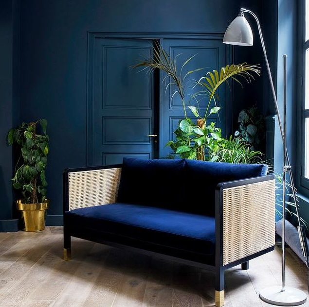 canapé élégant Bleu Foncé