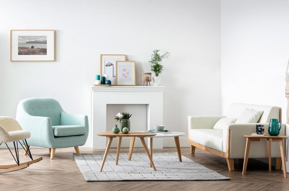 fauteuil Bleu Pastel