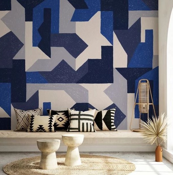 papier Peint Bleu Klein