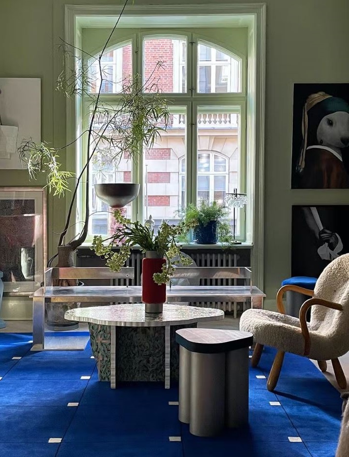 salon Vert Et Bleu Klein