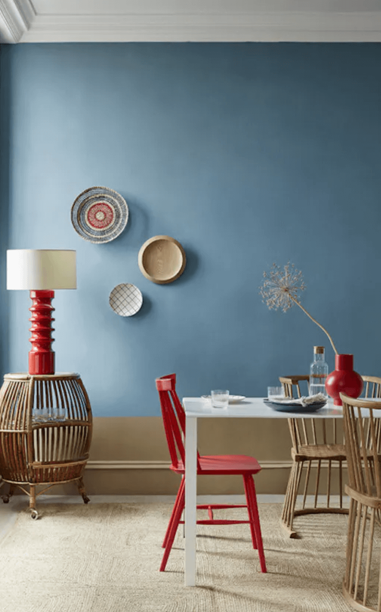 bleu Gris Et Rouge