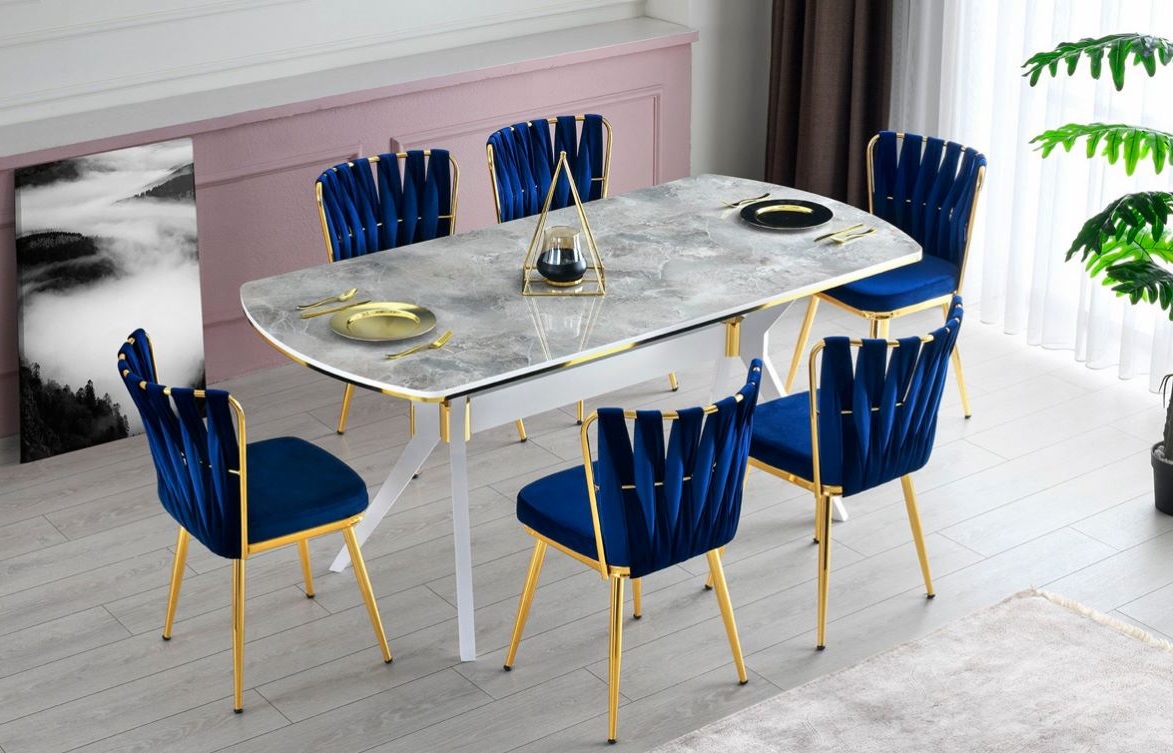 chaises Bleu Indigo