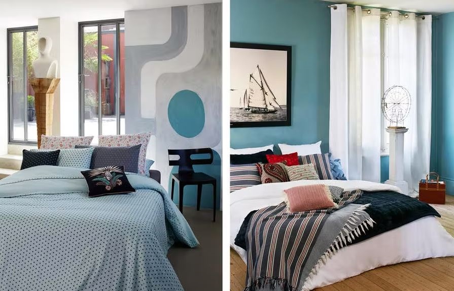 chambres Bleu Cyan