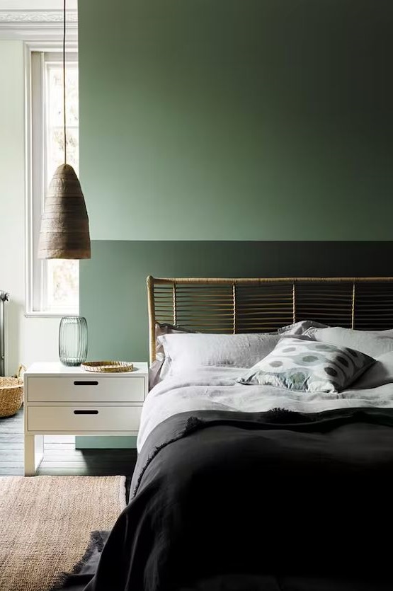 chambre Vert Foncé Et Vert Sauge
