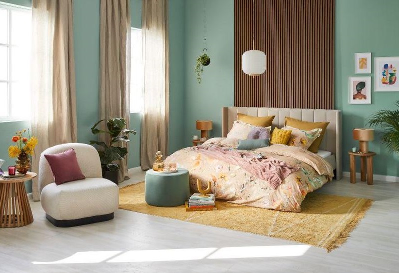 chambre Vert Sauge Et Bois
