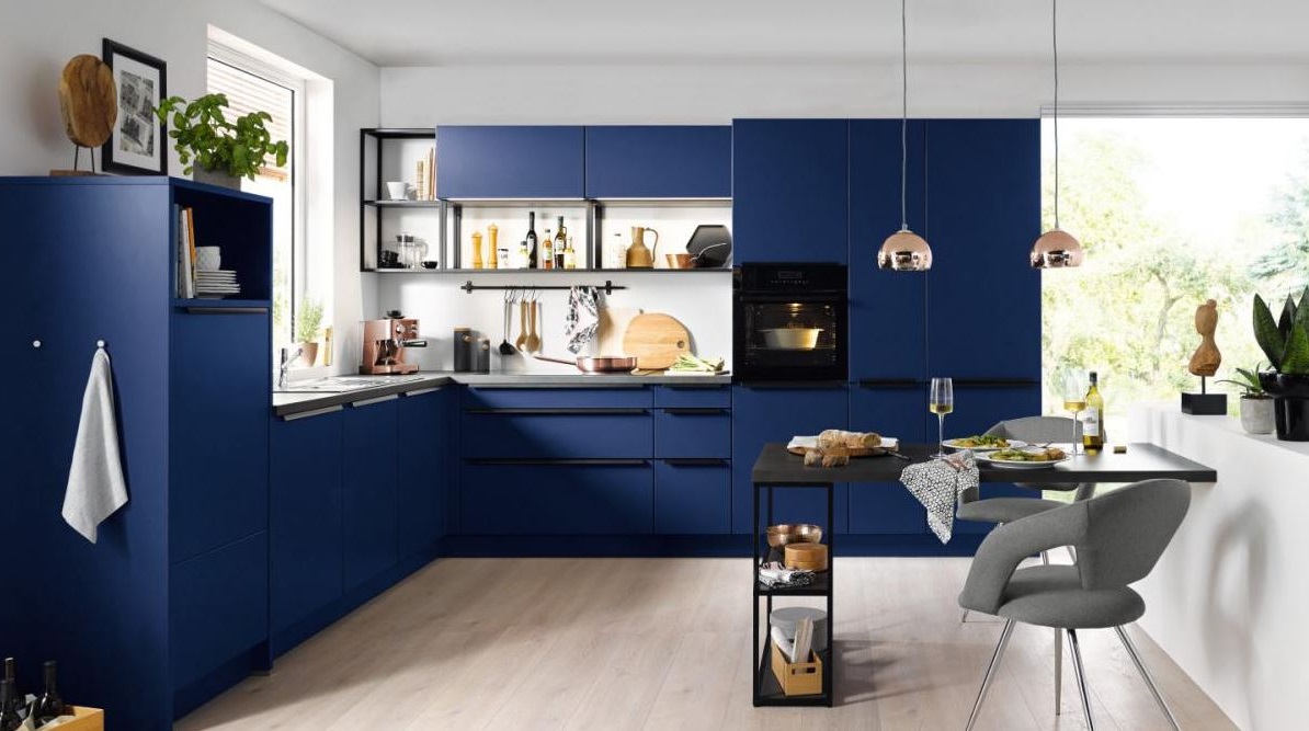 cuisine Bleu Foncé