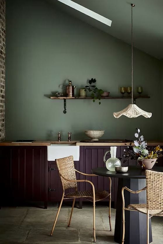 cuisine Vert Sauge Profond