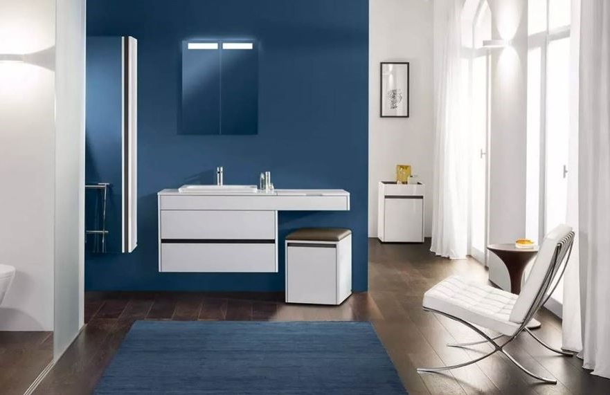 salle De Bain Dominante Bleu Indigo
