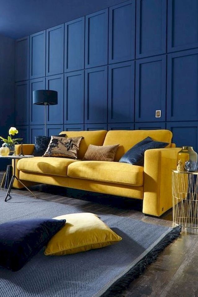 atmosphère Bleu Sombre Et Jaune