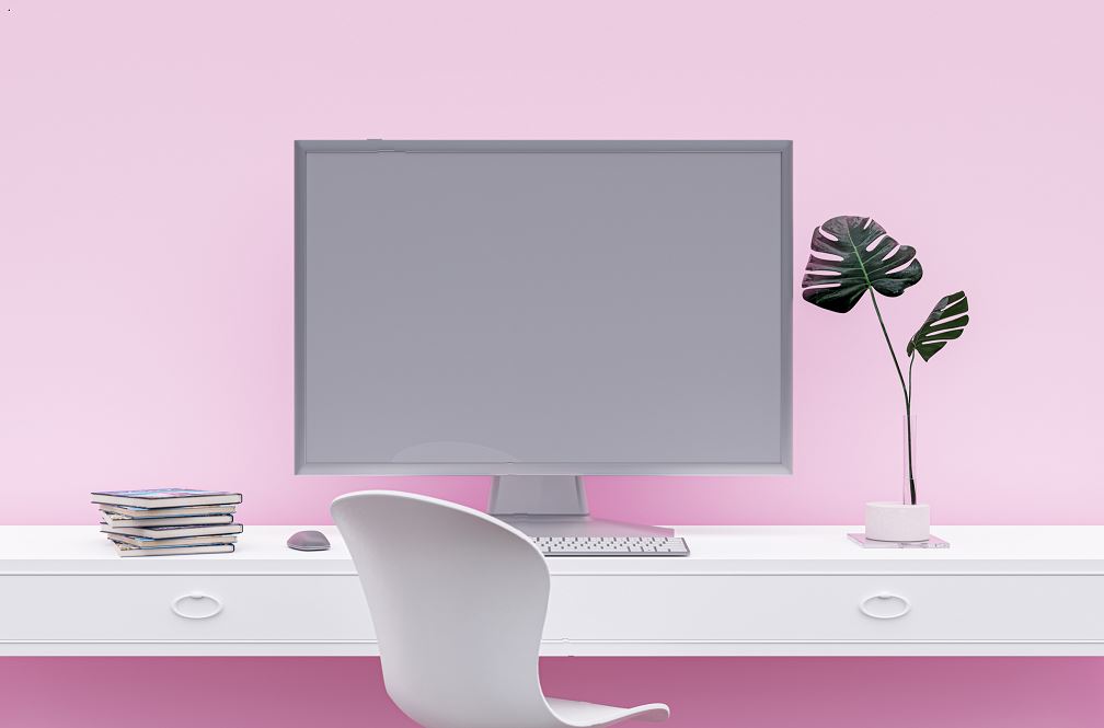 Image D'un Ordinateur Dans Intérieur Moderne Et Design