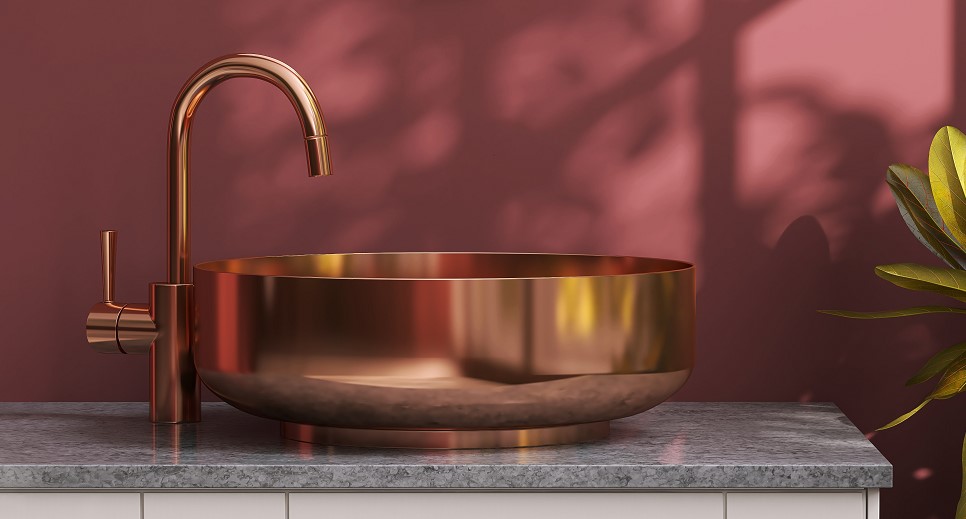 Lavabo Et Son Robinet En Cuivre