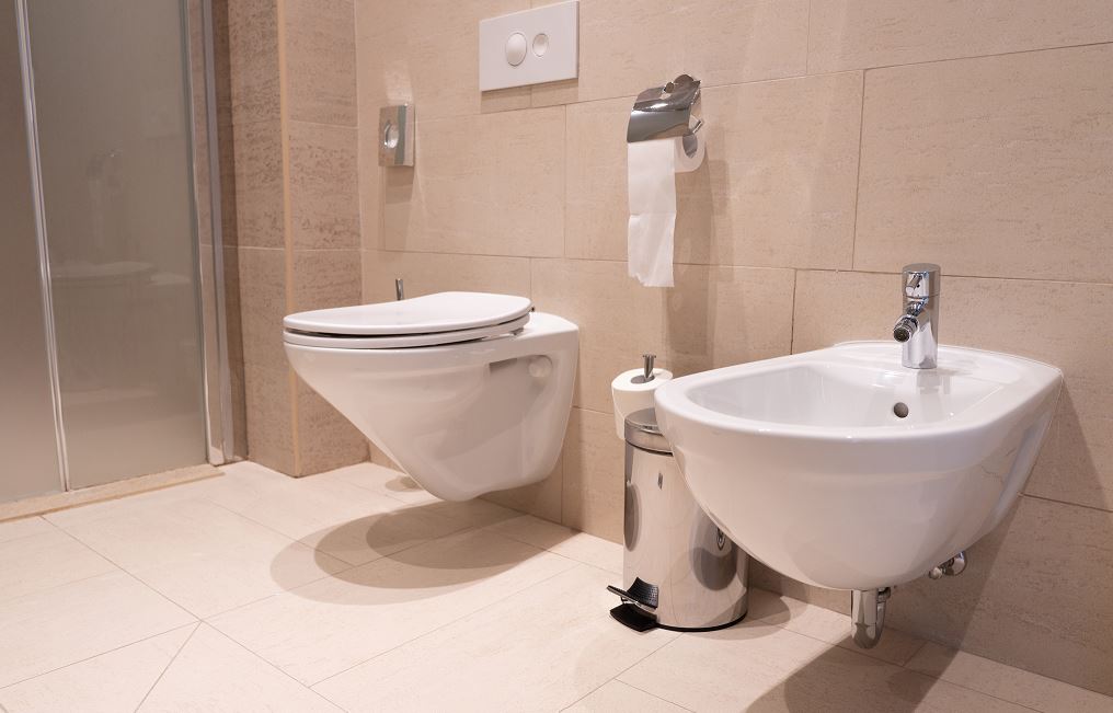 Toilette Suspendu Dans Une Salle De Bain