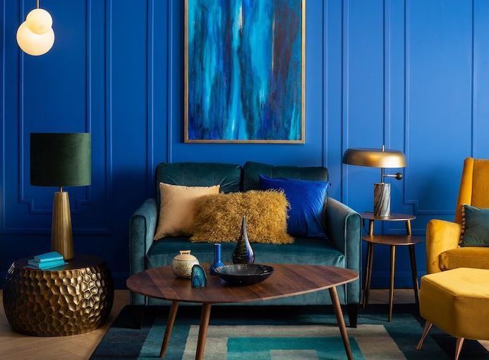 bleu électrique Et Vert