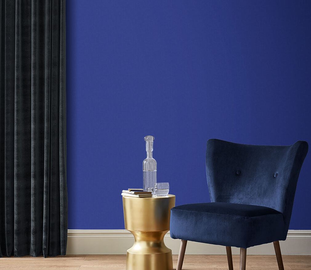 bleu électrique Et Doré