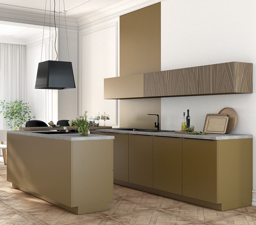 cuisine Milano jaune olive
