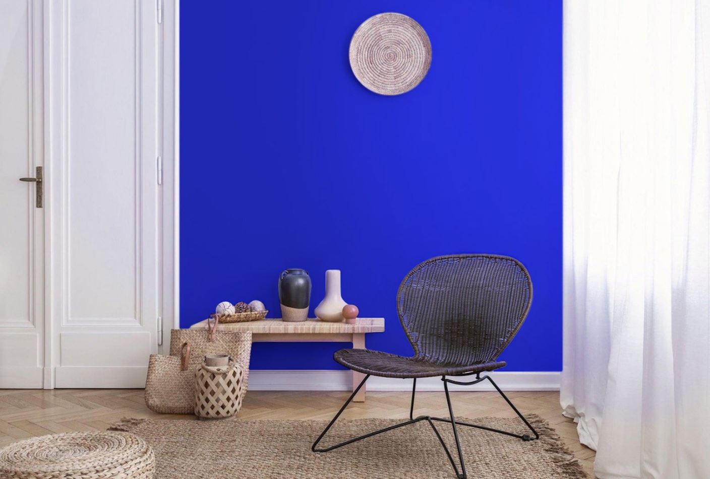 bleu Majorelle Et Matières Naturelles