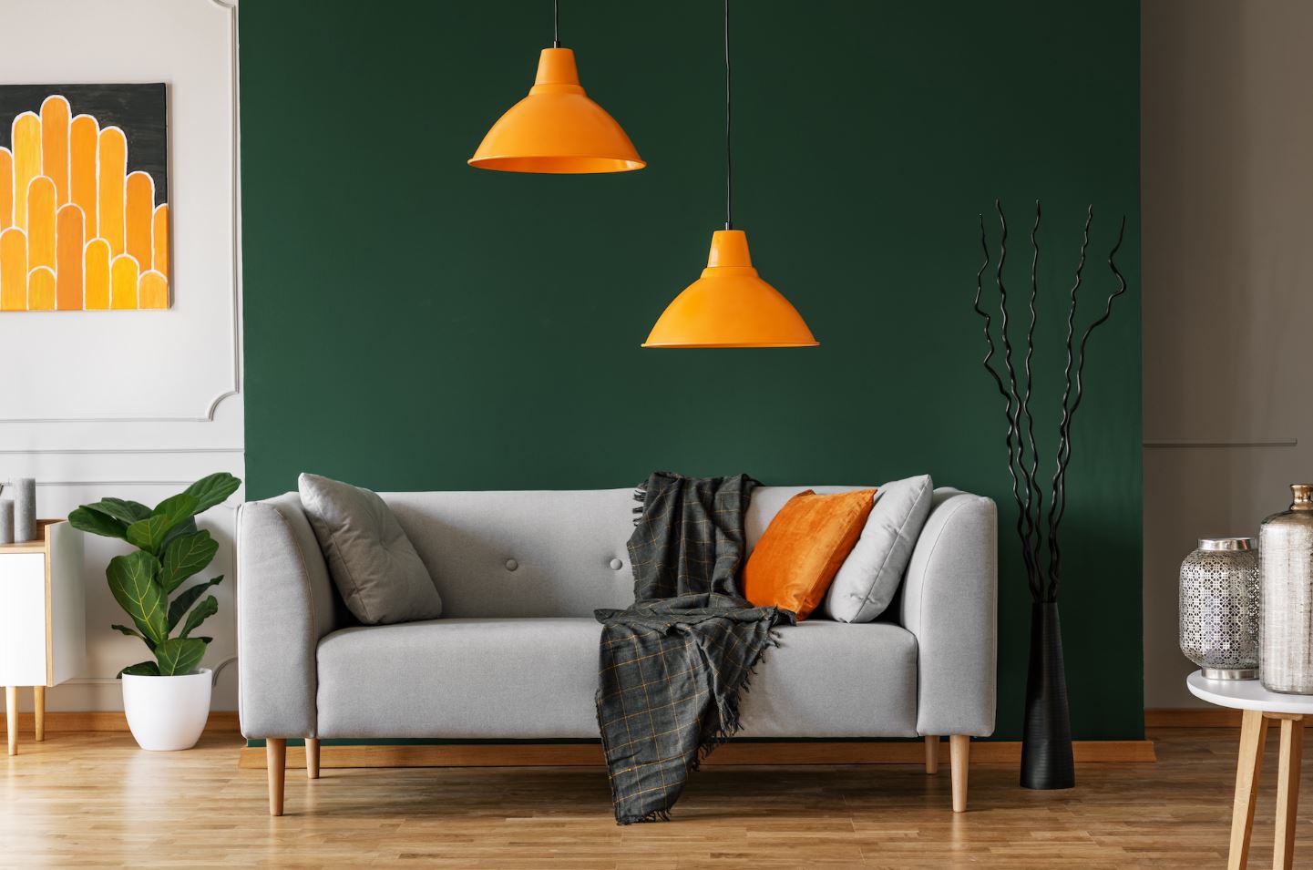 vert émeraude Et Orange