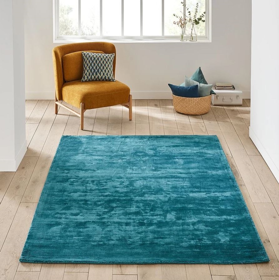 tapis Bleu Paon