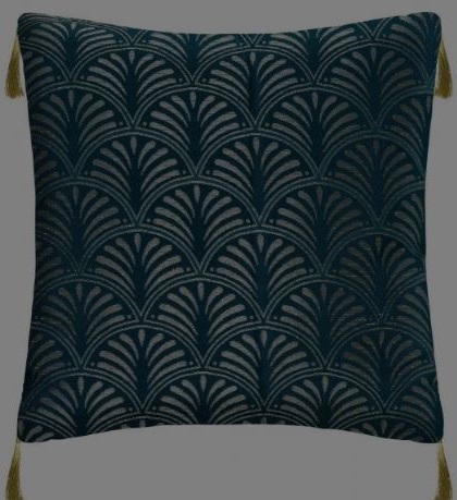 coussin Bleu Paon