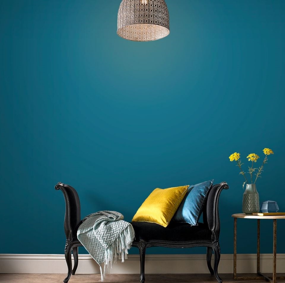 bleu Paon Et Jaune