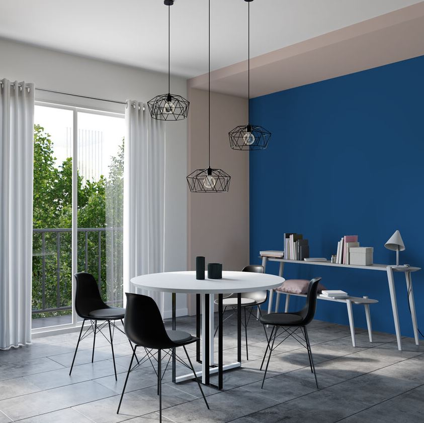 Salle à Manger Mur D'accent Bleu Electrique