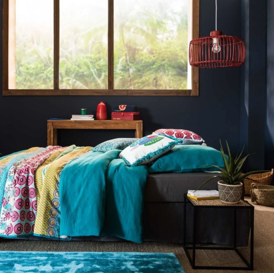 chambre Bleu Paon Et Bleu Marine