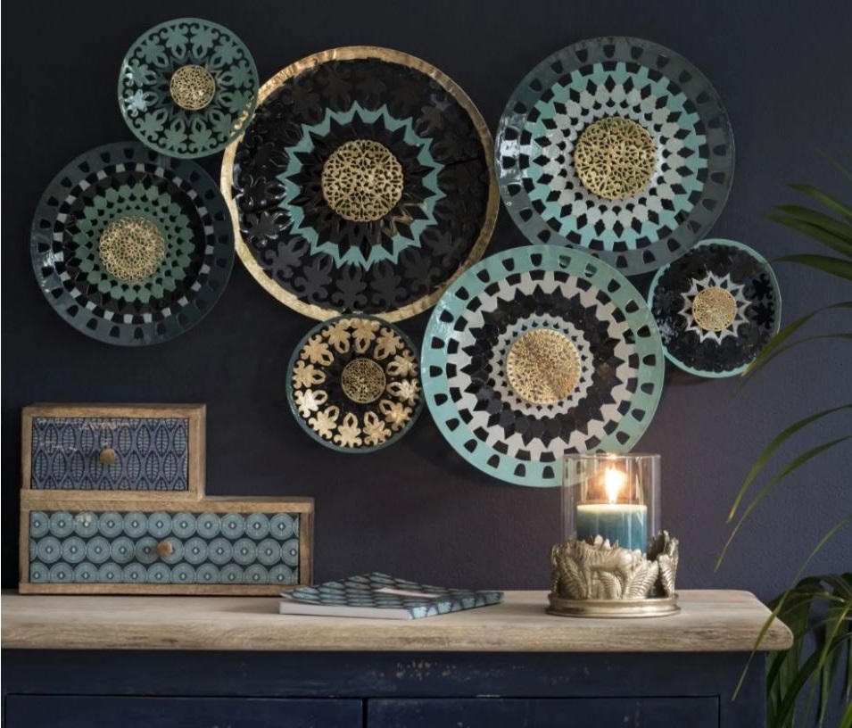 déco Murale Bleu Paon