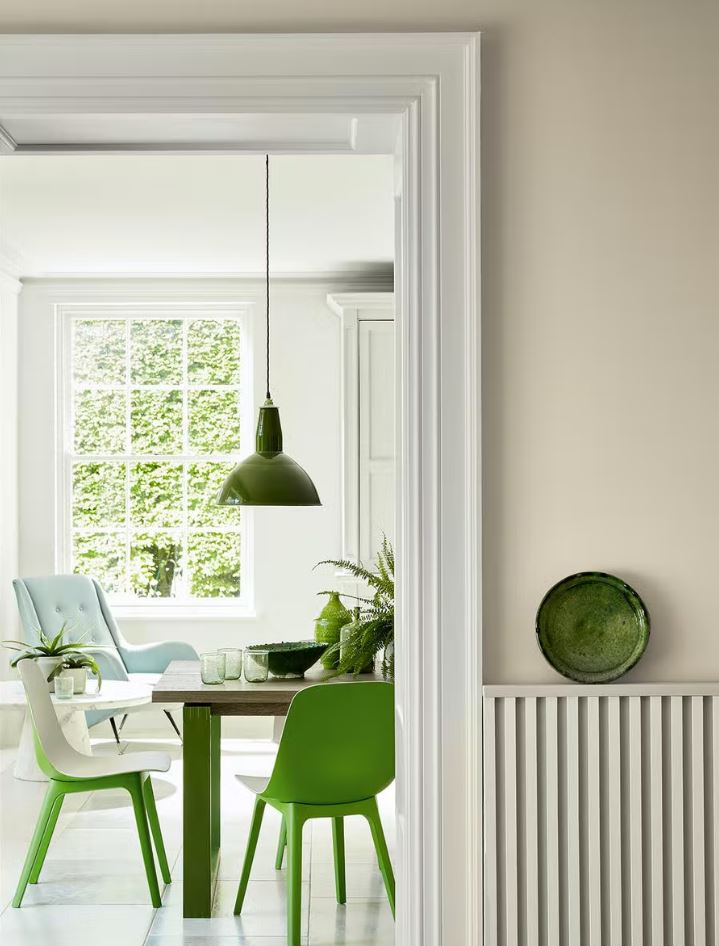 salle à Manger Beige Et Verte