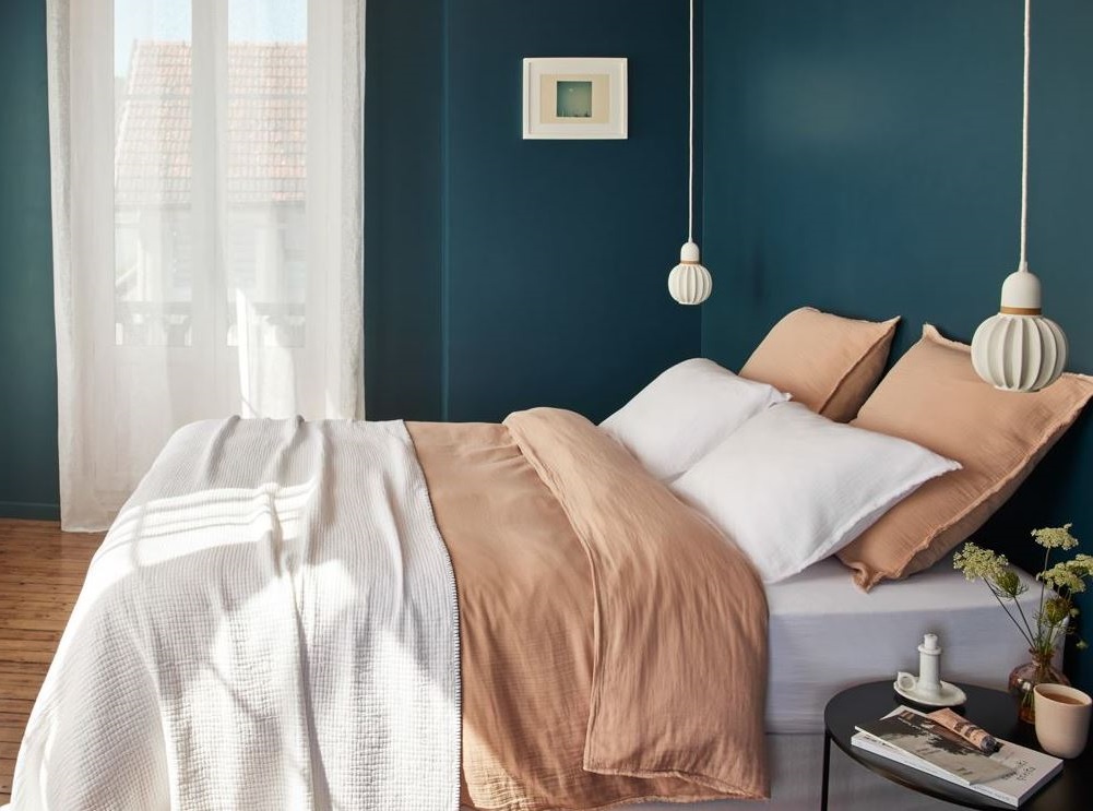 chambre Bleu Et Blanche