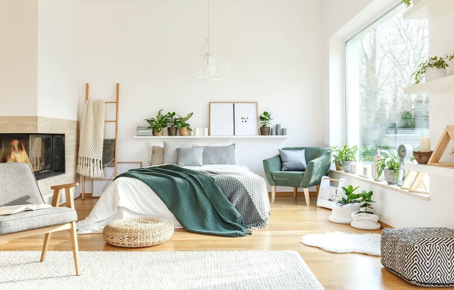 chambre Cosy Notes Vert émeraude