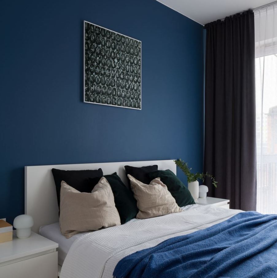 chambre Bleu Saphir Et Gris