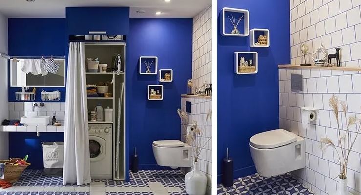 salle De Bain Notes Bleu Majorelle