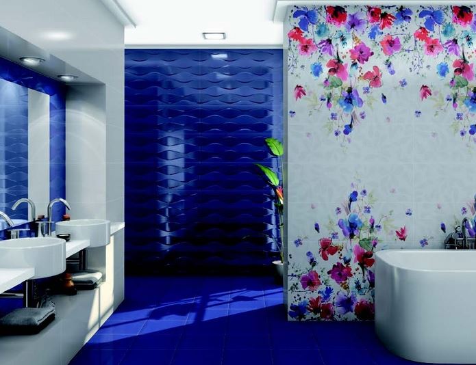 carrelage Bleu électrique