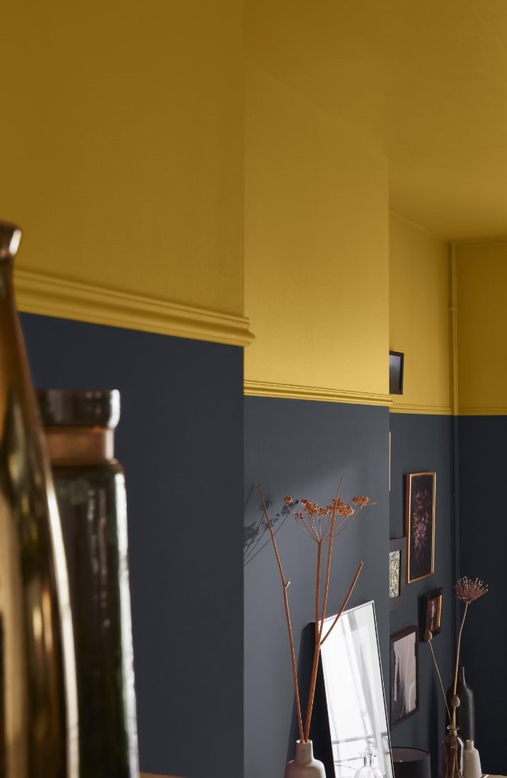 gris Anthracite Et Jaune