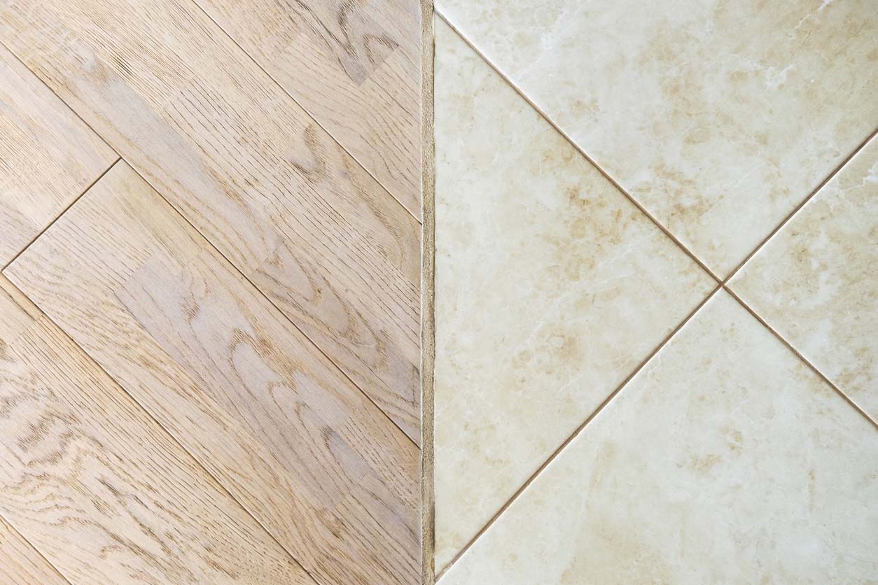 parquet stratifié et carrelage